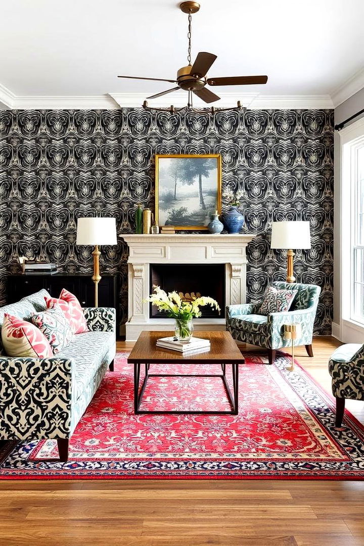 Bold Patterns in Farmhouse Interiors - 22 Farmhouse Living Room Ideas