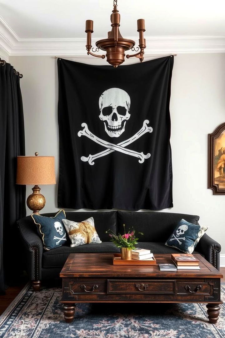 Bold Pirate Flag Accents - 22 Pirate-themed Bedroom Ideas