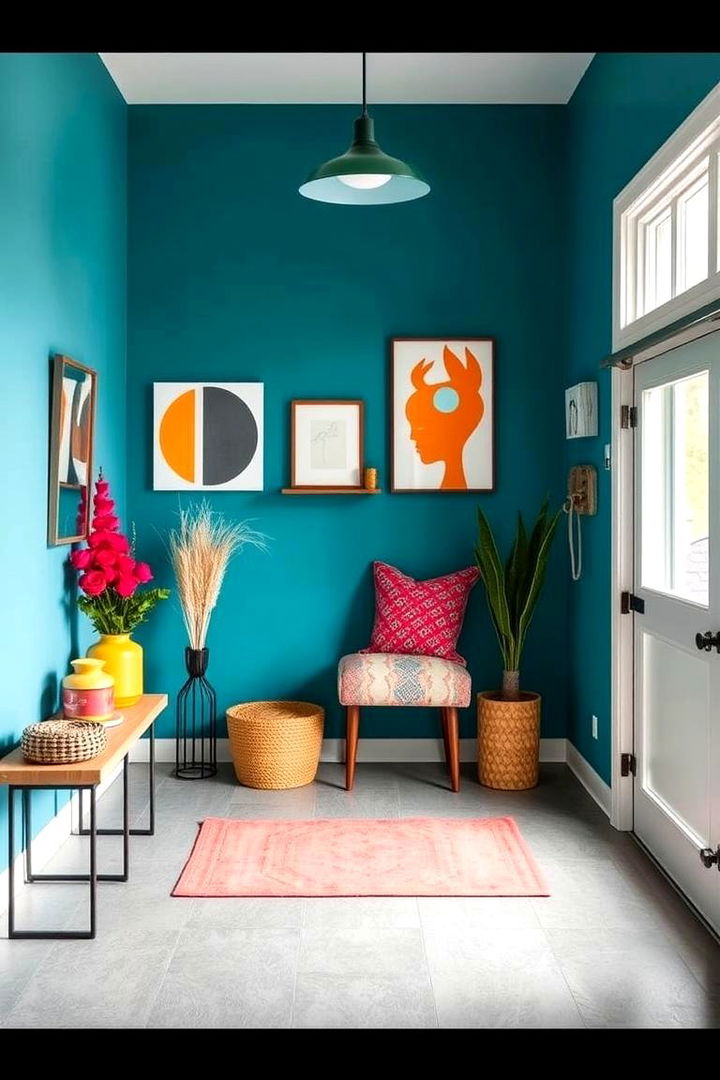 Bold Pop of Colors - 22 Garage Entryway Ideas
