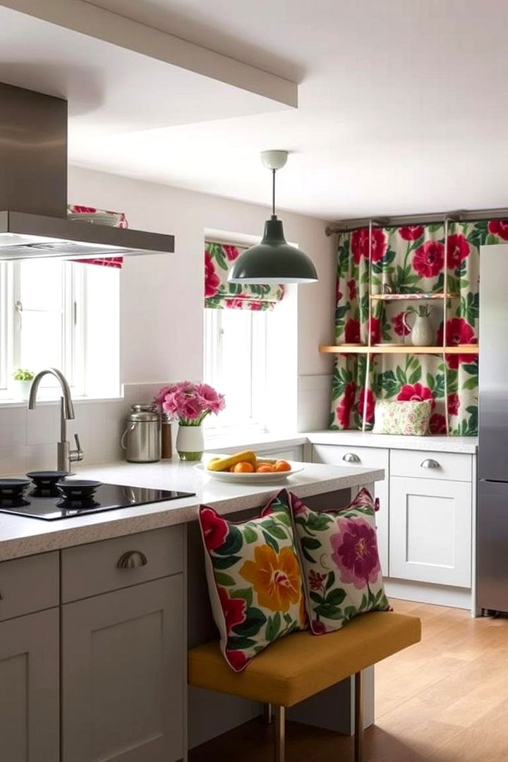 Bold Printed Fabrics - 22 Maximalist Kitchen Decor Ideas