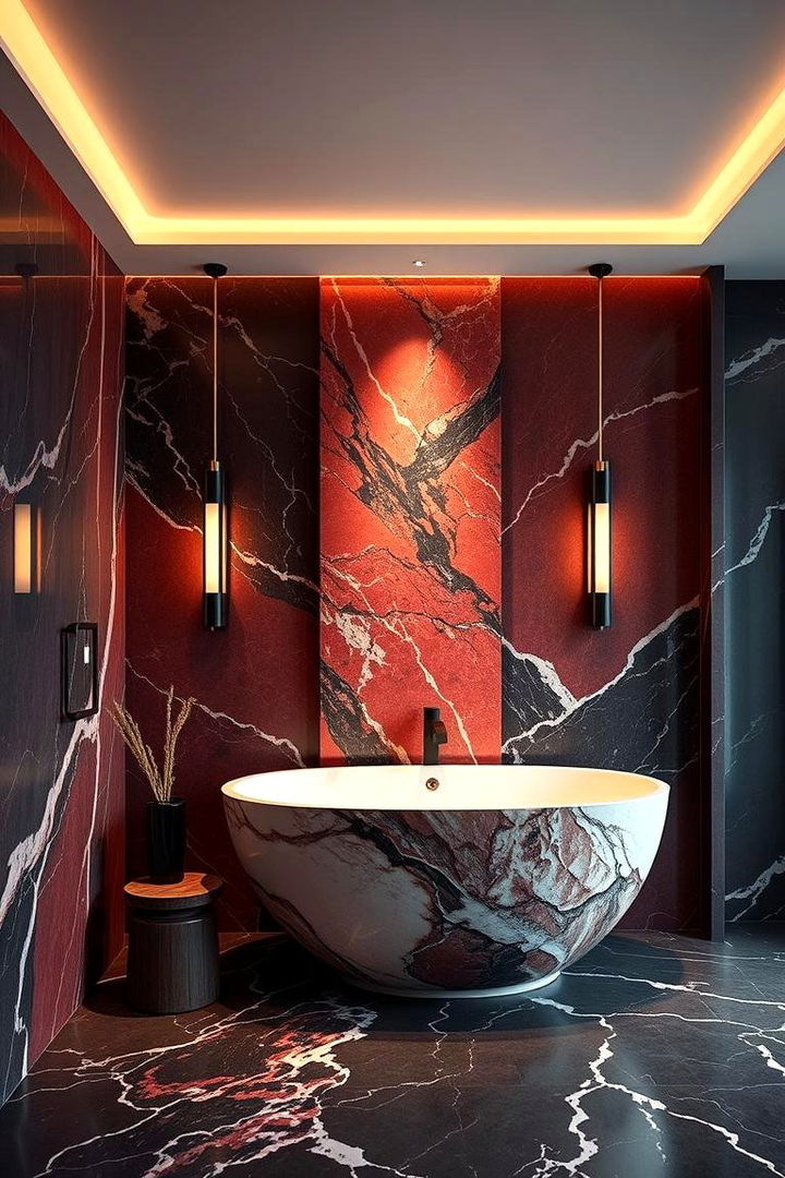 Bold Quartz Statement Surround - 22 Quartz Fireplace Surround Ideas