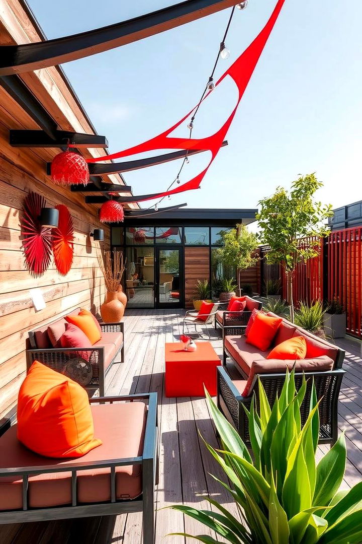 Bold Seasonal Color Accents in Design - 22 fall outdoor decorating ideas