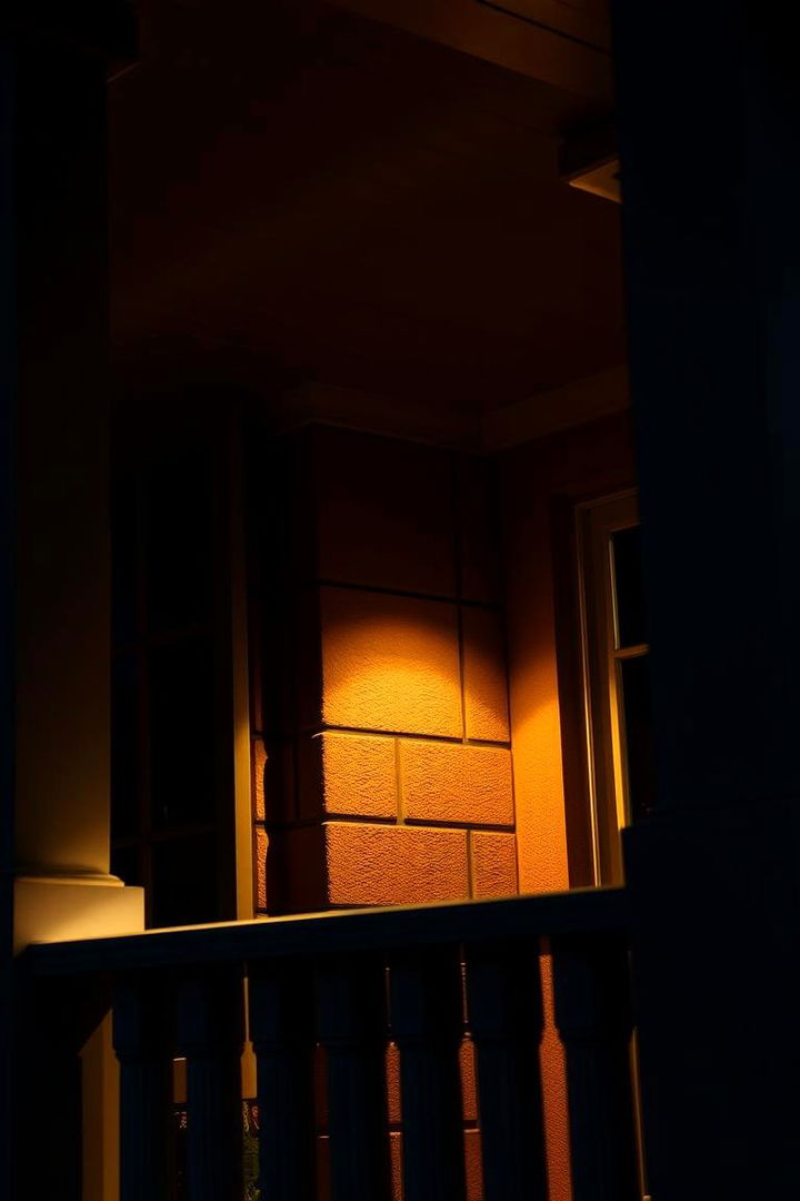 Bold Spotlight Effects - 22 Front Porch Lighting Ideas