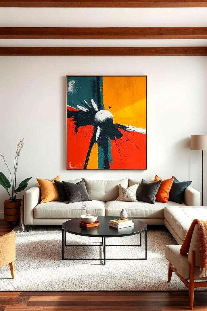 Bold Statement Art Pieces - 22 Apartment Small Living Room Ideas