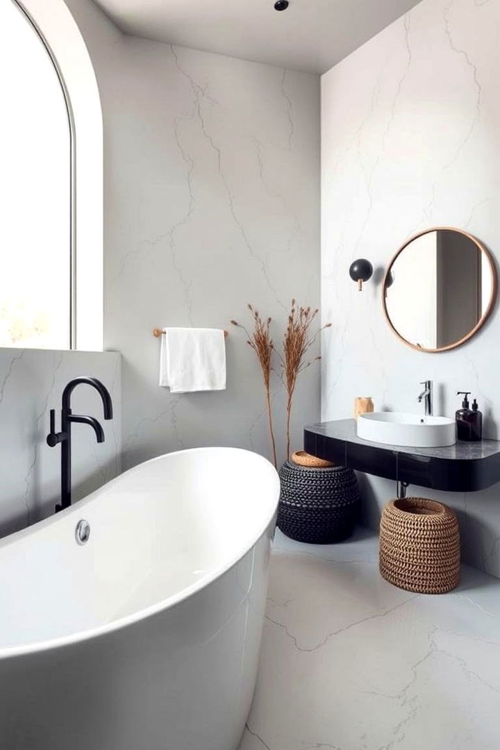Bold Statement Bathtub - 22 Boho Bathroom Ideas