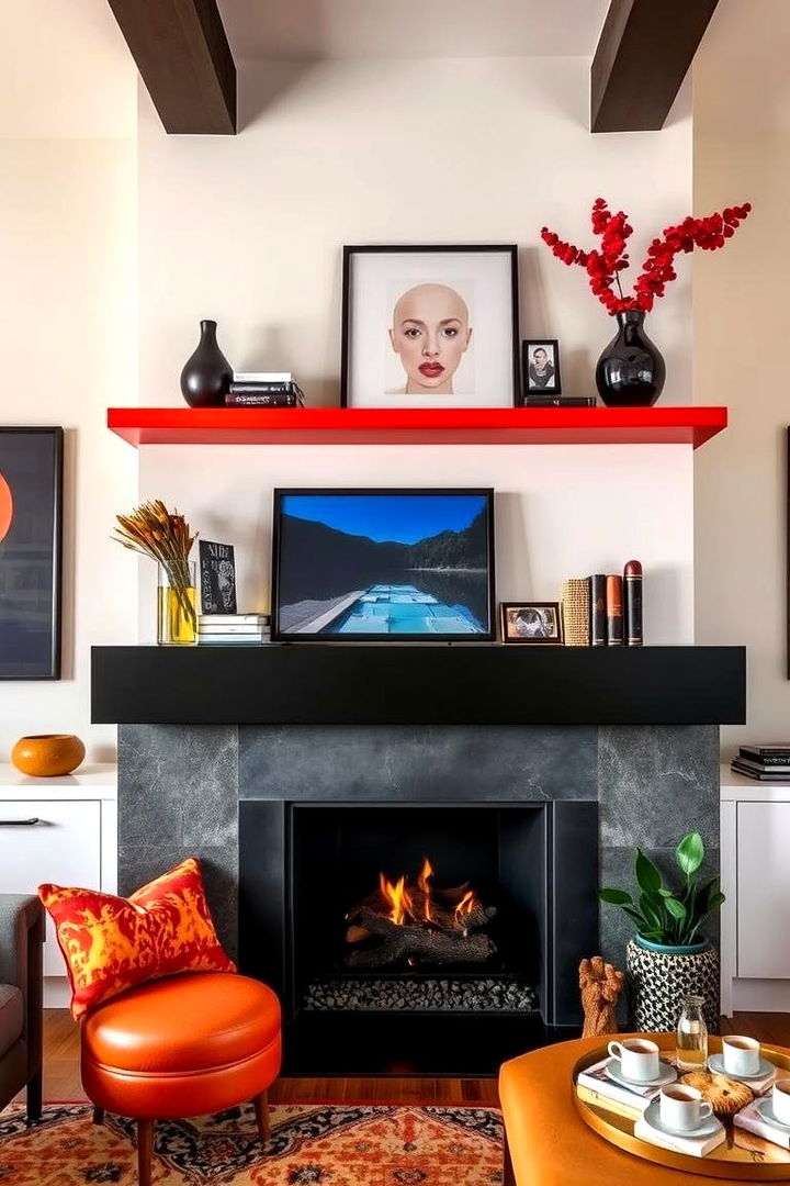 Bold Statement Creations - 22 Fireplace Floating Shelves Design Ideas