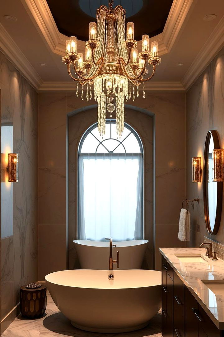 Bold Statement Lighting - 22 luxury bathroom ideas