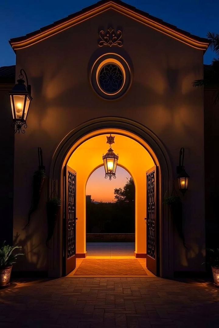 Bold Statement Lighting - 22 Spanish Style Front Door Ideas