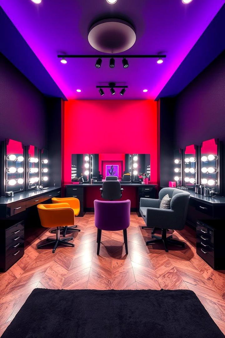 Bold Statement Makeup Environment - 22 Makeup Room Ideas