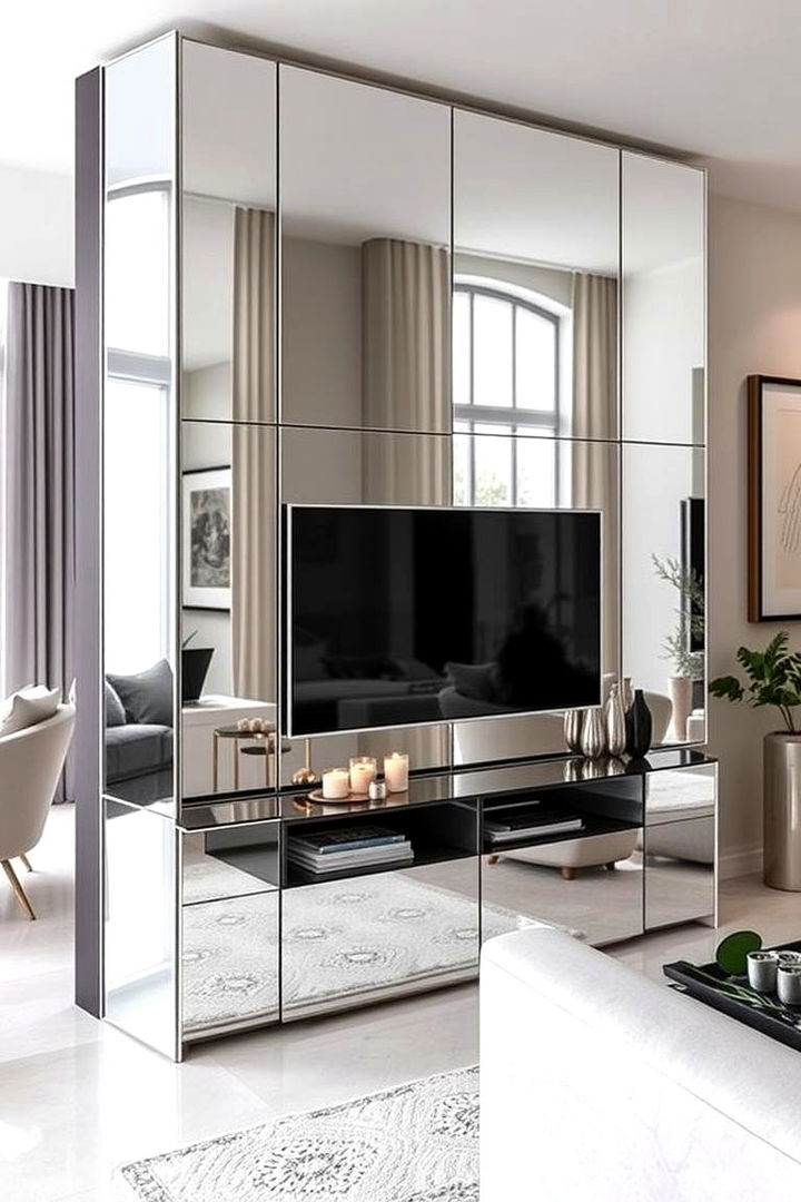Bold Statement Mirrors - 22 Tv Console Decor Ideas