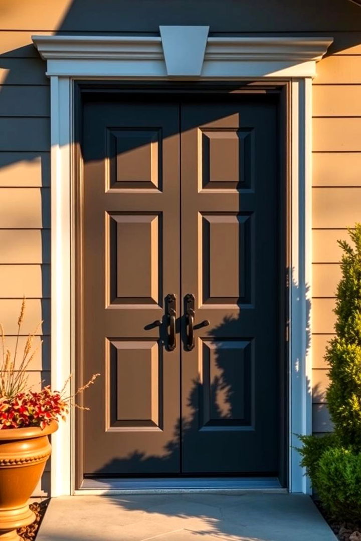 Bold Statement Piece - 22 Dark Gray Front Door Ideas