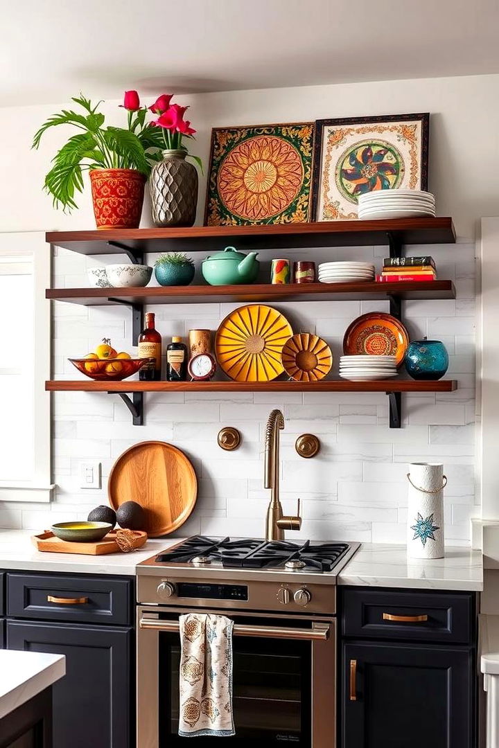 Bold Statement Shelf Feature - 22 Open Shelving Kitchen Ideas