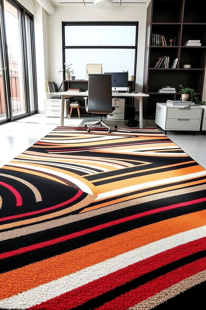 Bold Striped Rugs for Offices - 22 Office Rug Ideas