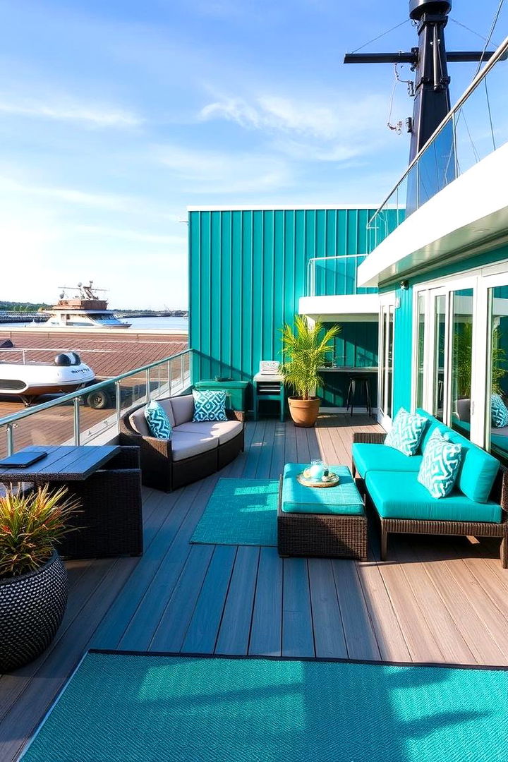 Bold Teal Flexibility - 22 Deck Color Ideas