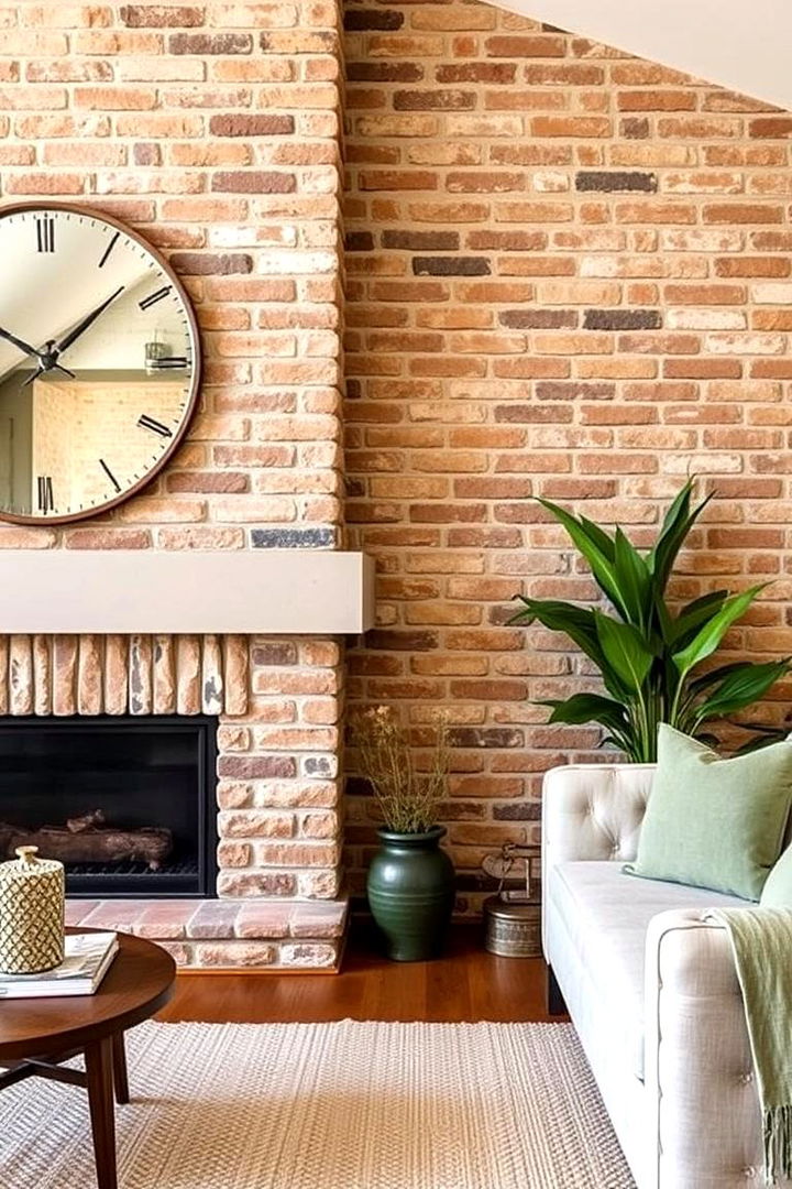 Bold Textured Accent Walls - 22 Rustic Sage Green Living Room Ideas