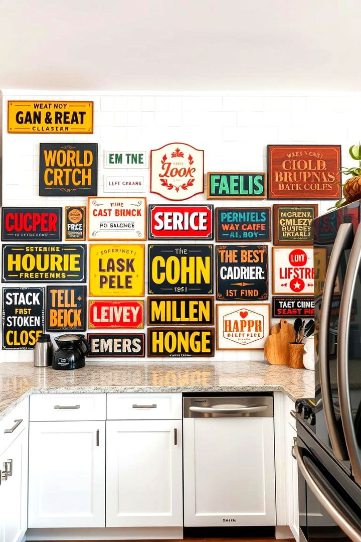 Bold Typography Signs - 22 Kitchen Wall Decor Ideas