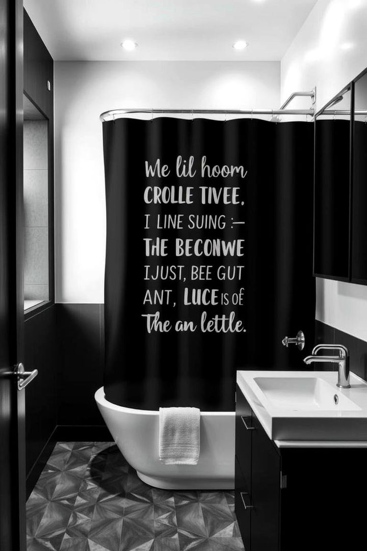 Bold Typography and Quotes - 22 Shower Curtain Ideas
