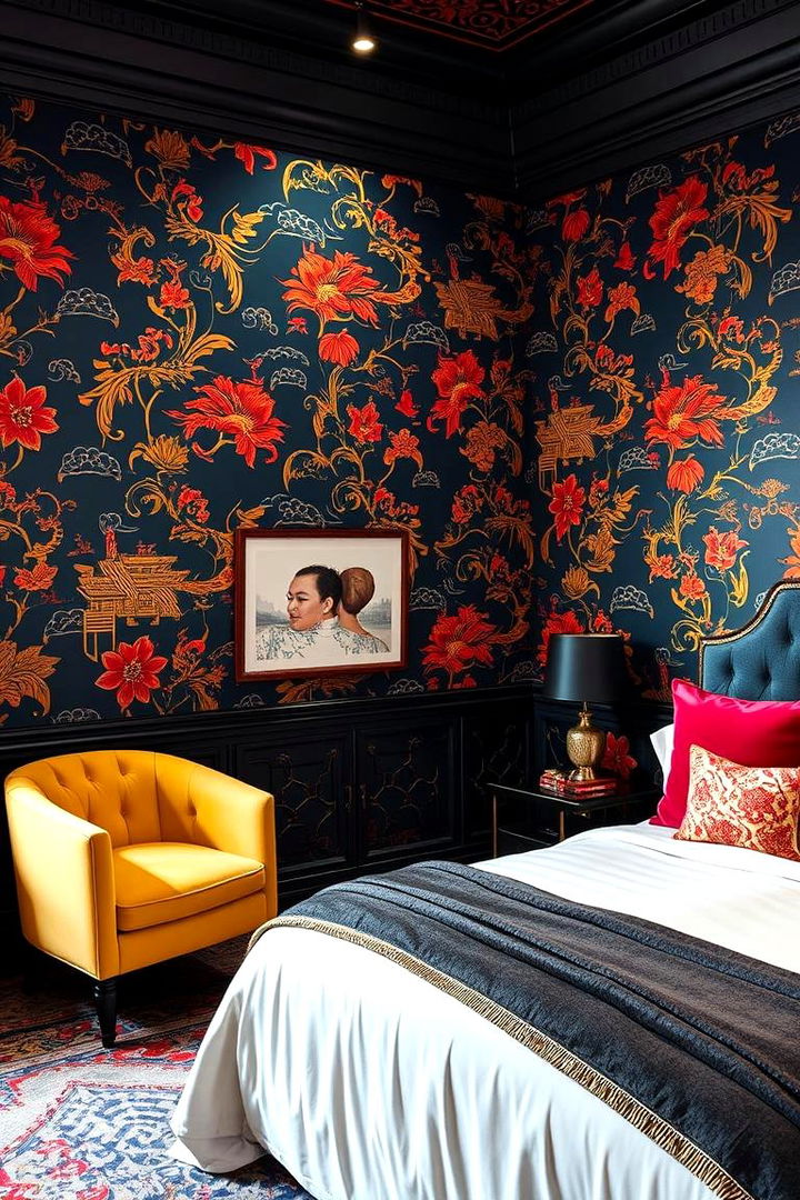Bold Wallpaper Choices - 22 Chinoiserie Bedroom Ideas