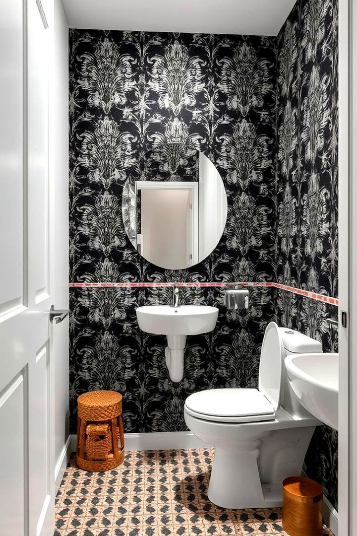 Bold Wallpaper Effects - 22 Aesthetic Bathroom Ideas