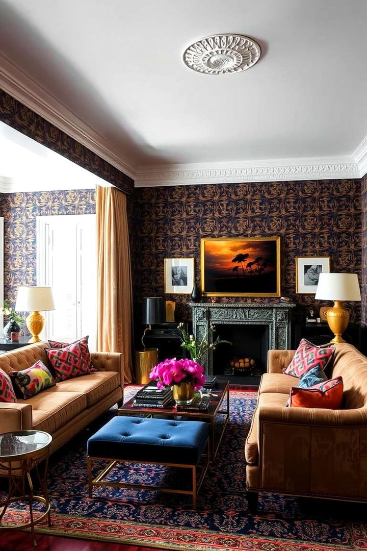 Bold Wallpaper Statements - 22 Bohemian Maximalist Decor Ideas