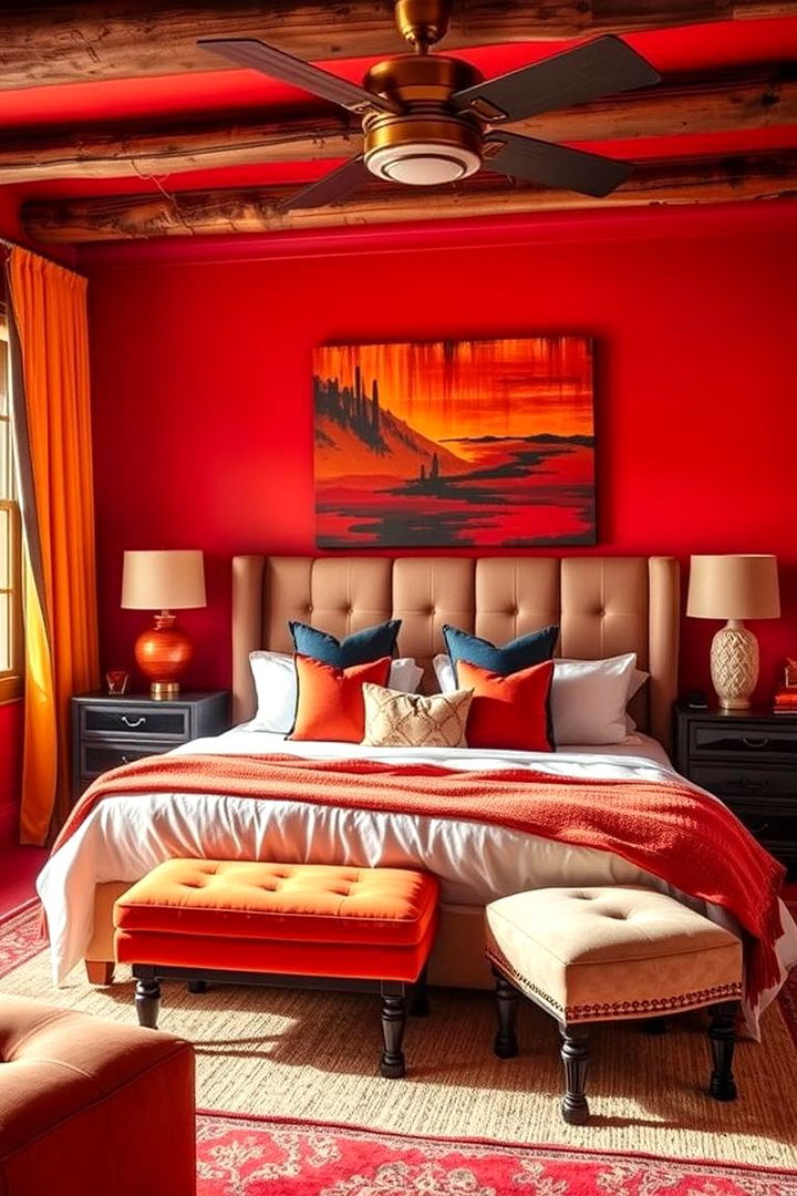 Bold Western Color Palettes Energizing Space - 22 Western Bedroom Ideas