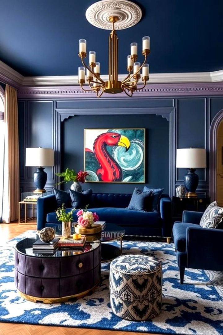 Bold and Beautiful - 22 Navy Blue Living Room Ideas