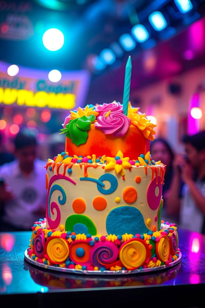 Bold and Bright Cake - 22 Wedding Cake Ideas
