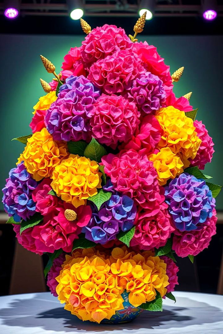 Bold and Bright Colors with Hydrangeas - 22 Hydrangea Centerpiece Ideas