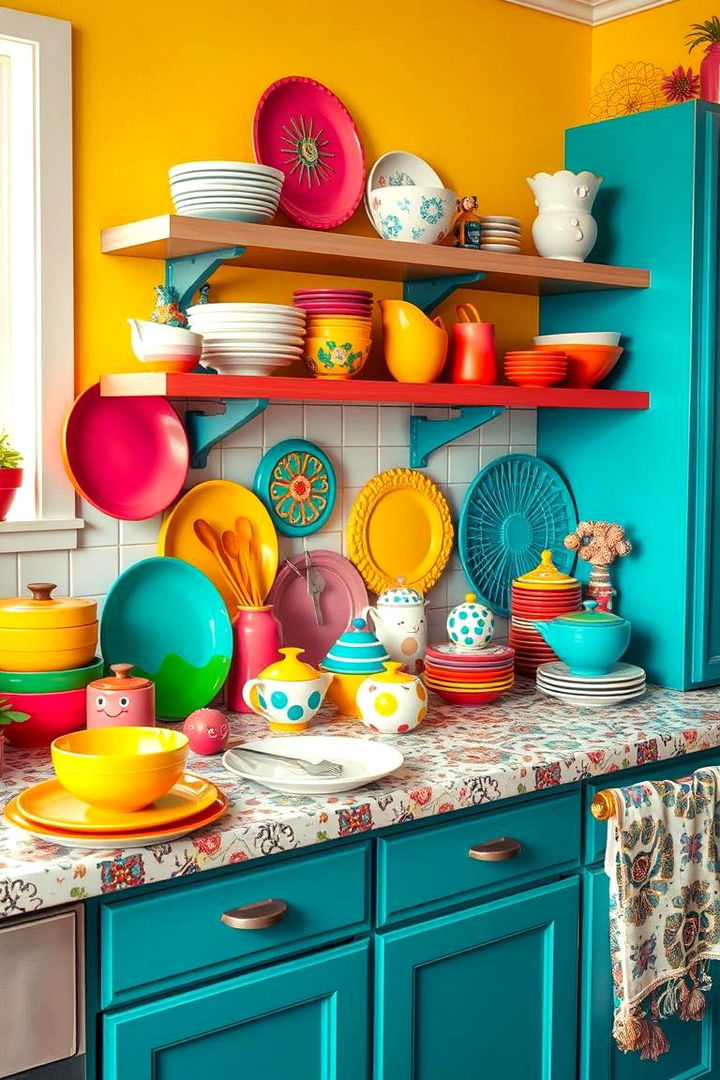 Bold and Colorful Displays - 22 Kitchen Counter Decor Ideas