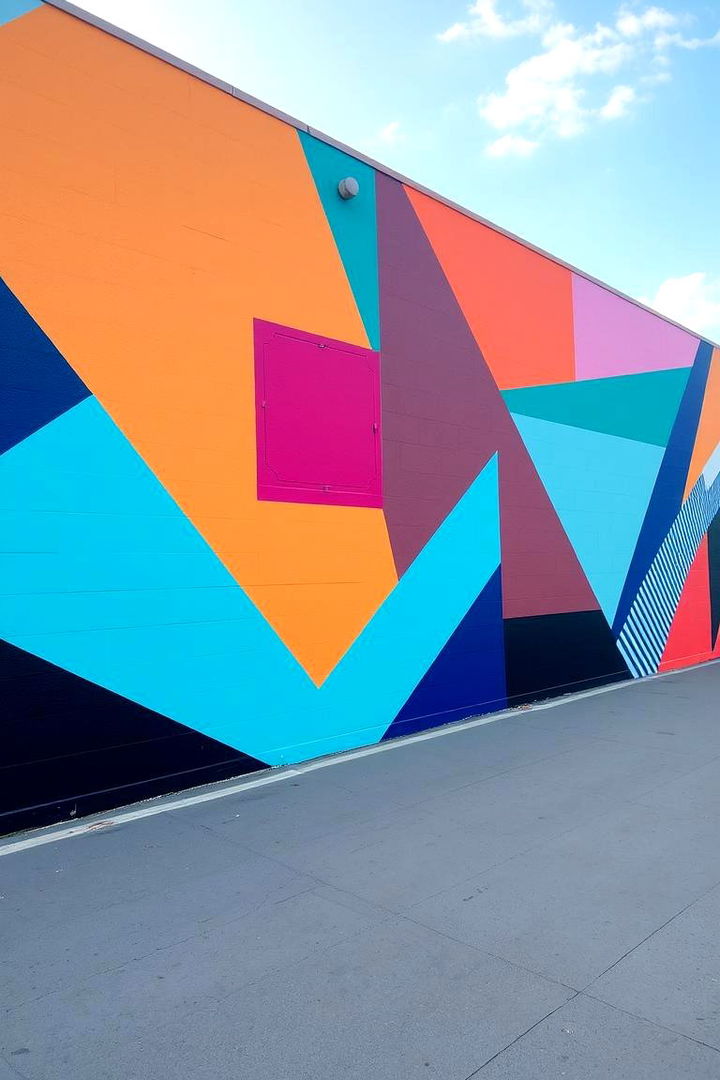 Bold and Colorful Geometric Shapes - 22 Garage Door Murals
