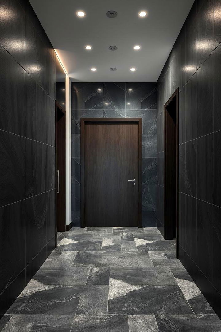 Bold and Dark Contrasts - 22 Small Entryway Tile Floor Ideas