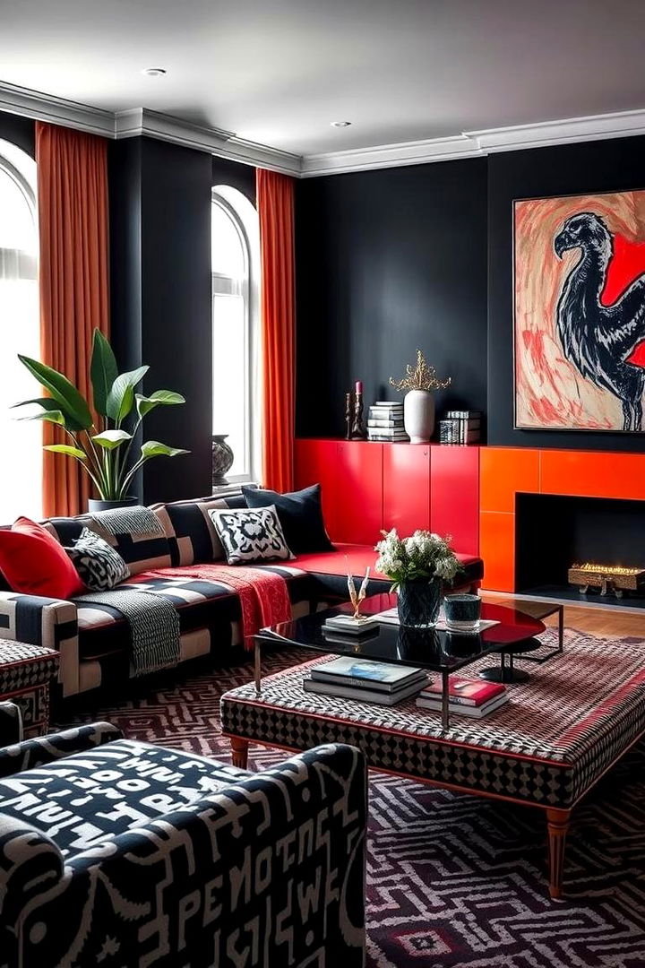 Bold and Graphic Sectional Statements - 22 Sectional Living Room Ideas