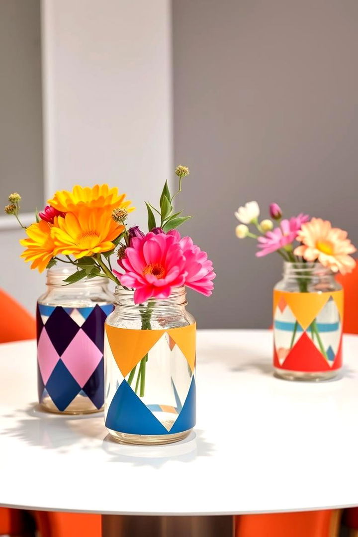 Bold and Modern Design - 22 Mason Jar Wedding Centerpieces