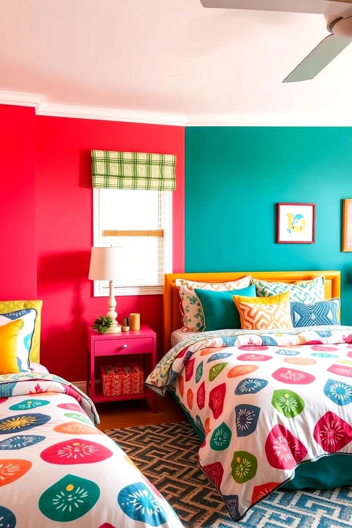 Bold and Playful Patterns - 22 Teen Girl Bedroom Ideas