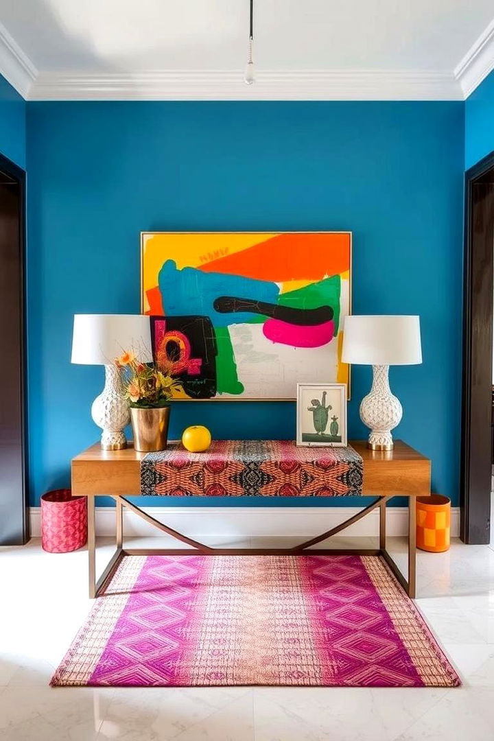 Bold and Vibrant Statements - 22 Entry Table Decor Ideas