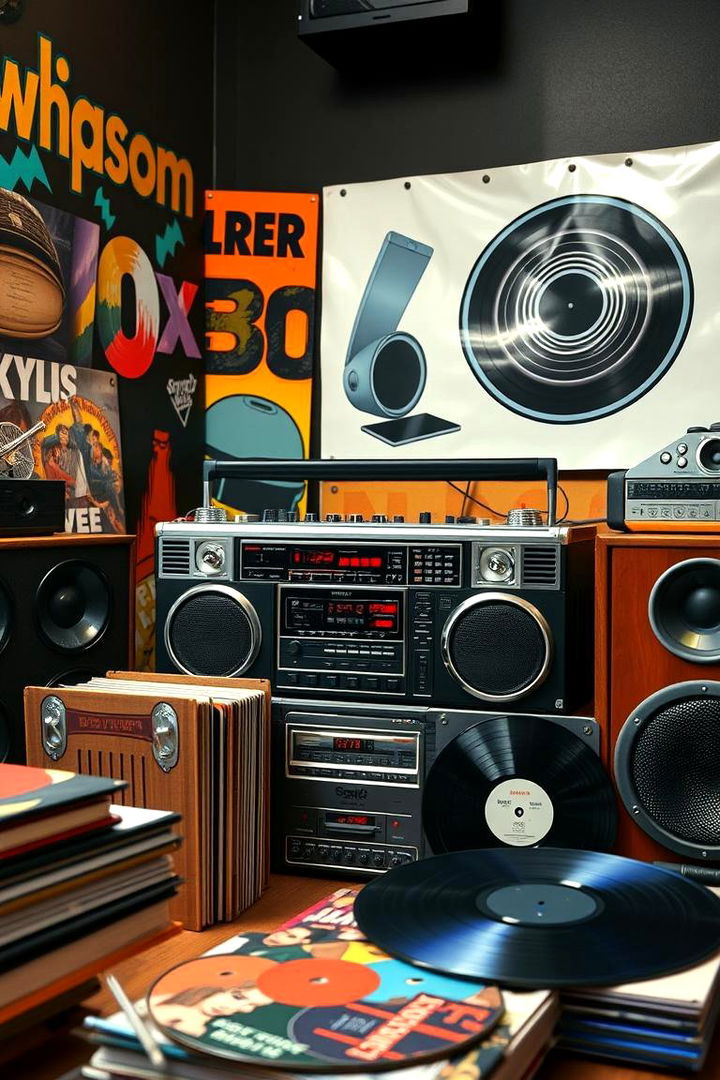 Boombox Music Corner - 22 80s Bedroom Ideas