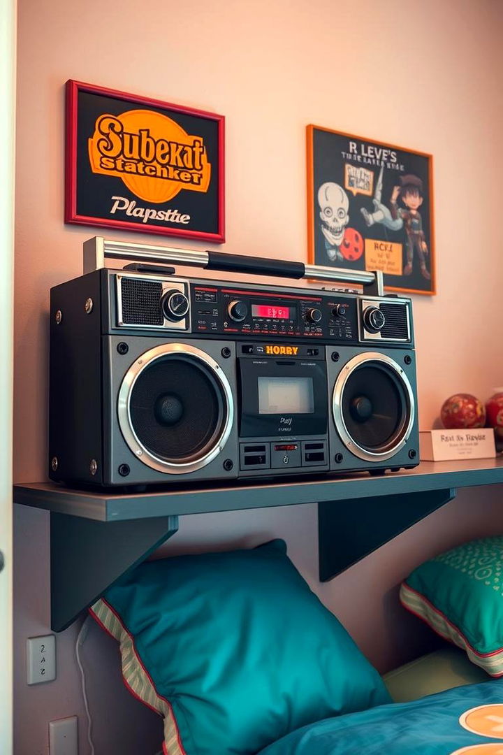 Boombox Speaker Display - 22 90s Bedroom Decor Ideas