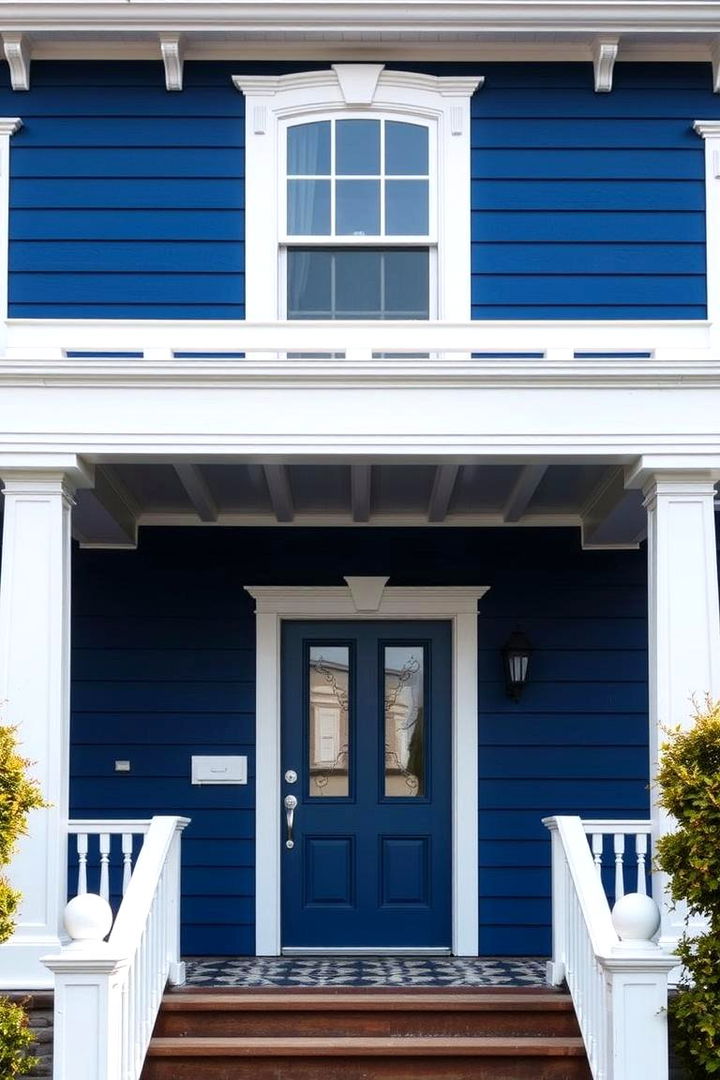 Boosting Home Security - 22 Blue House Siding With White Trim