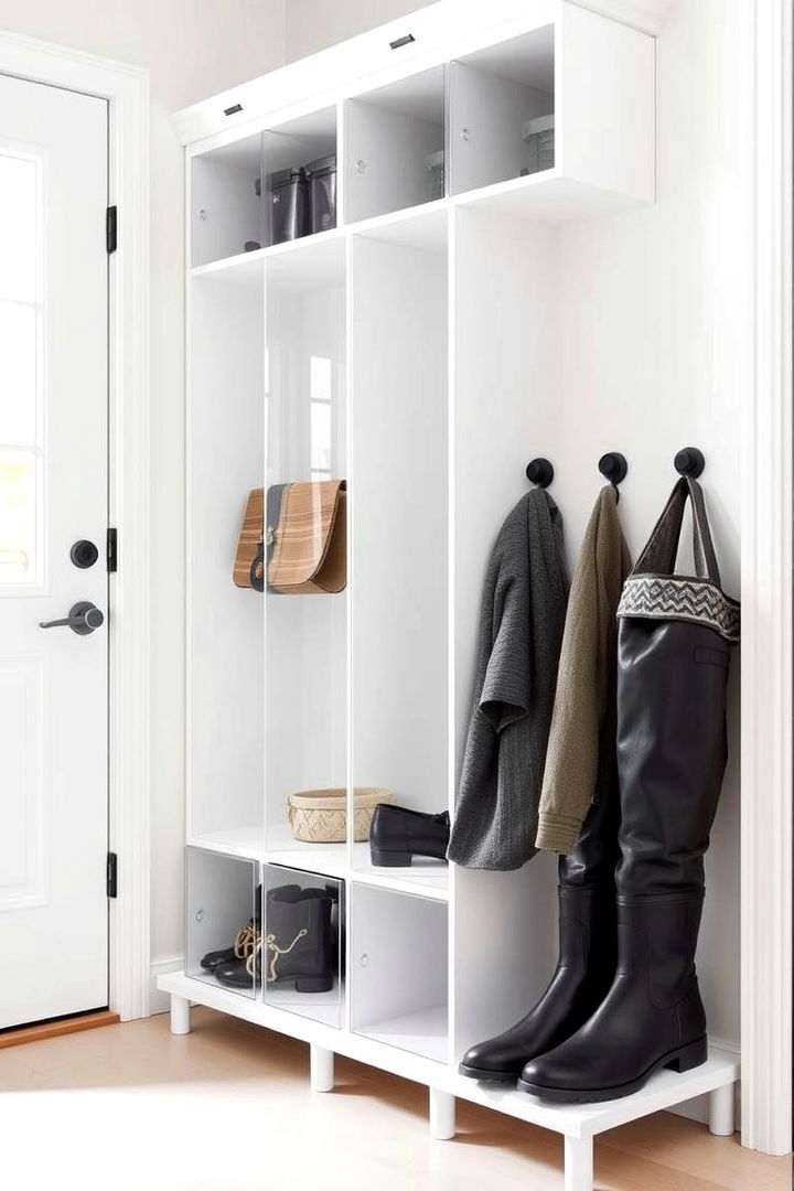 Boot Storage with Compartment Dividers - 22 Boot Storage Ideas
