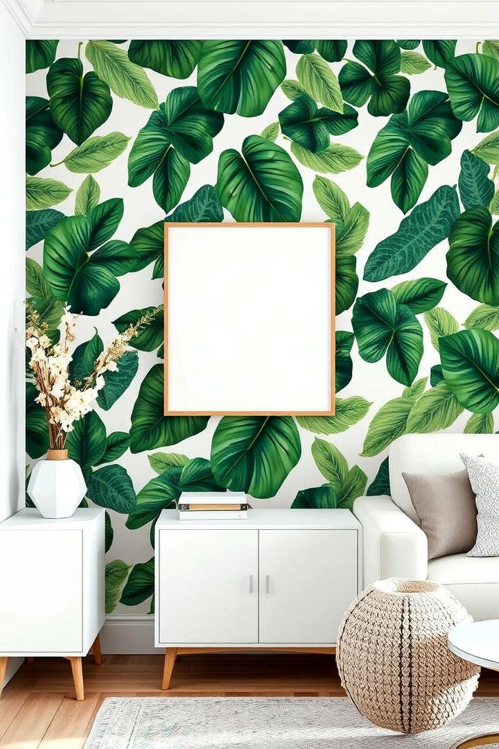 Botanical Accent Walls - 22 Forest Green Bedroom Ideas