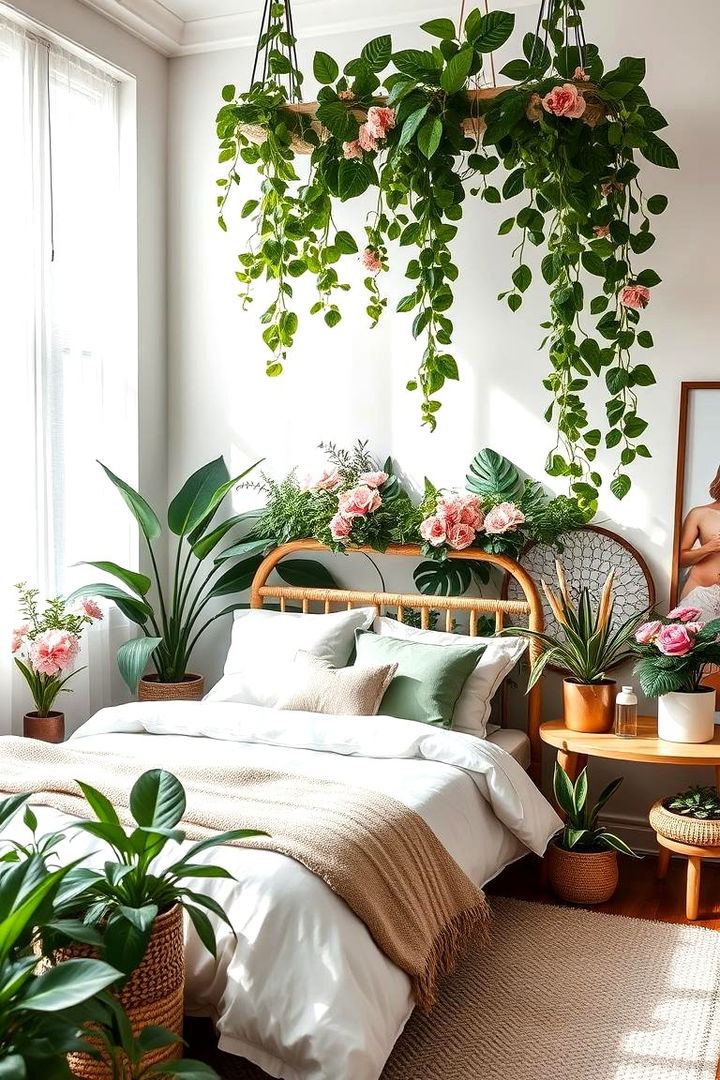 Botanical Blend Inspiration - 22 Pink and Green Bedroom Ideas