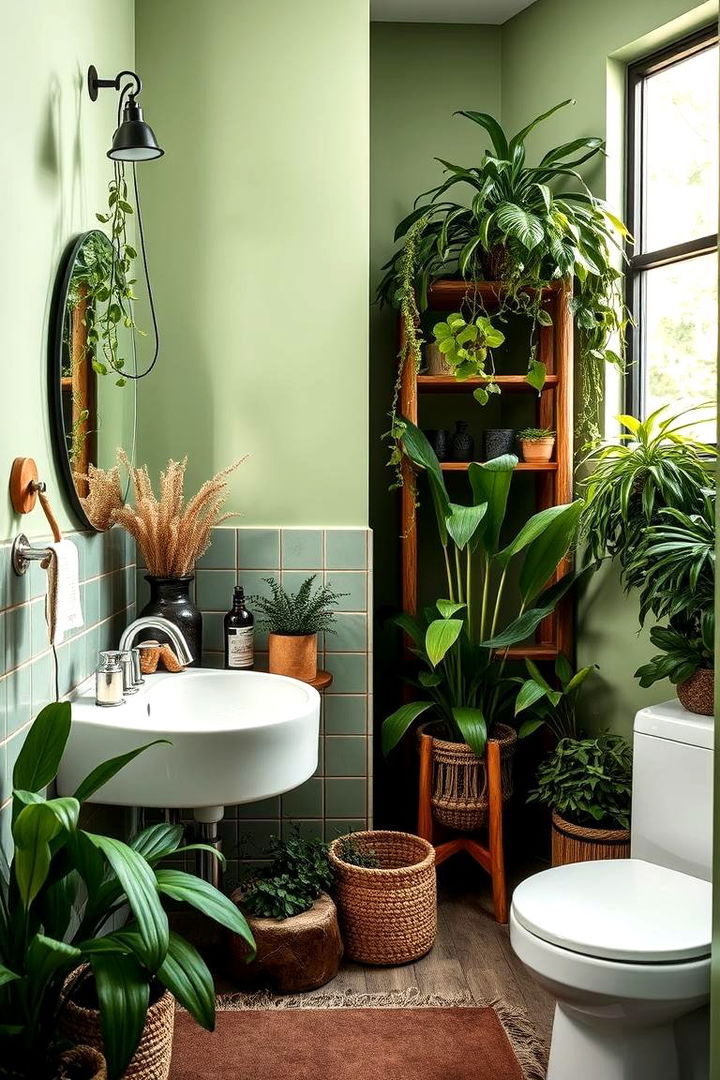 Botanical Bliss - 22 Sage Green Bathroom Ideas