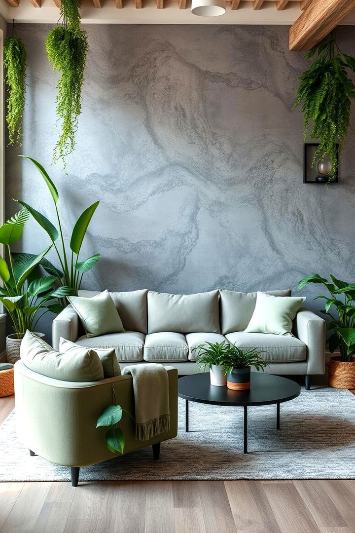 Botanical Inspirations - 22 Grey and Sage Green Living Room Ideas
