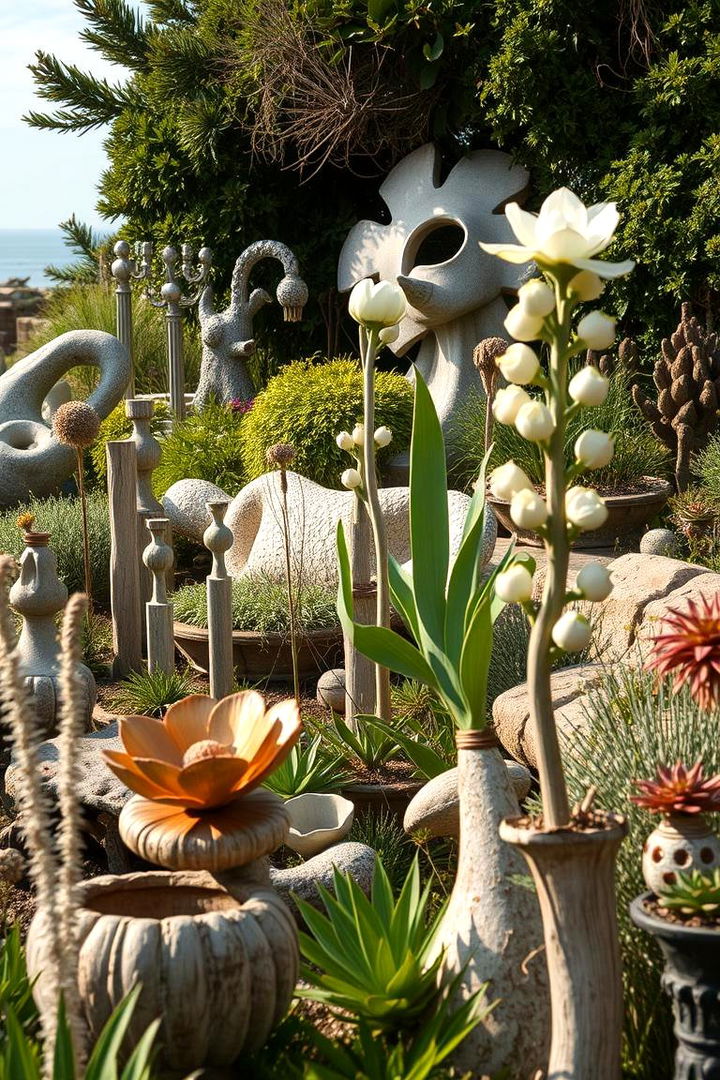 Botanical Sculptures and Garden Art - 22 Coastal Garden Ideas