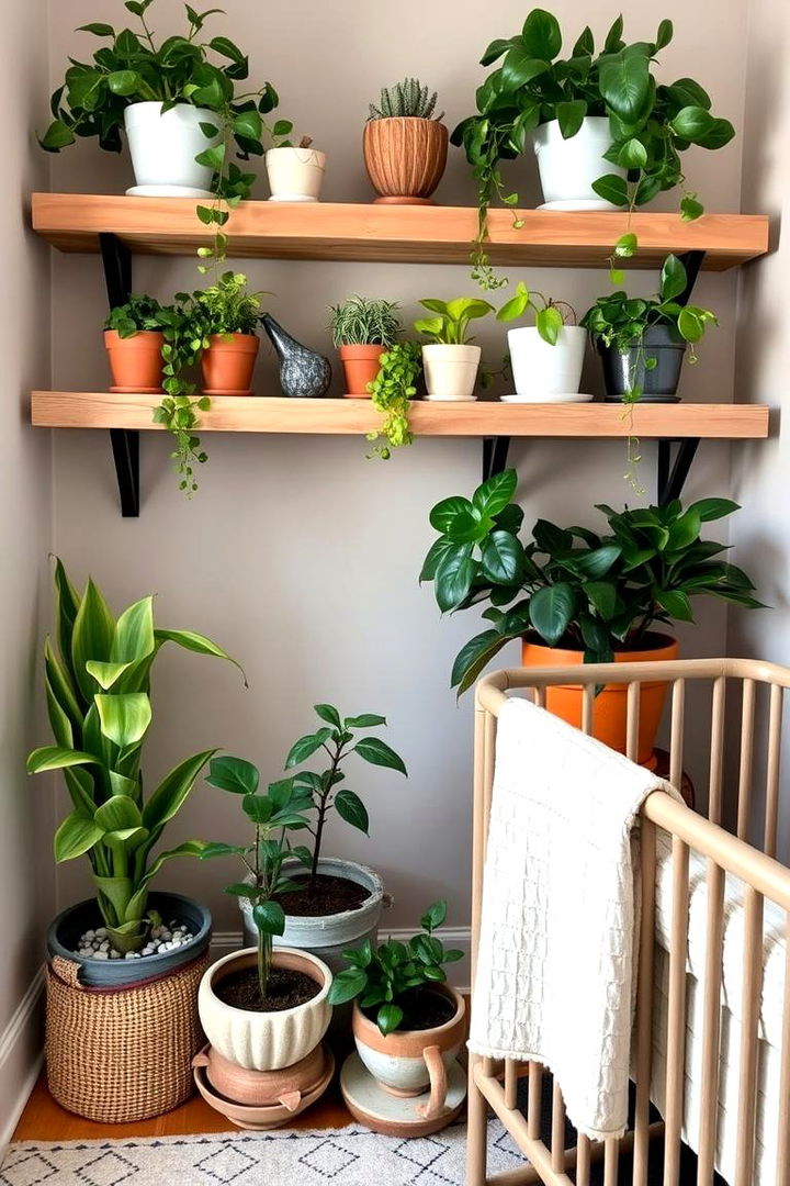 Botanical Touch with Indoor Plants - 22 Farmhouse Nursery Ideas