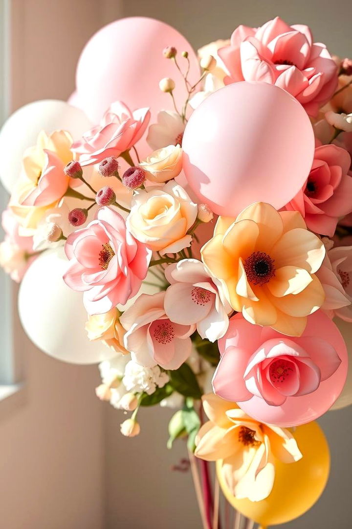 Bouquet Inspired Balloon Centerpiece - 22 Balloon Centerpiece Ideas