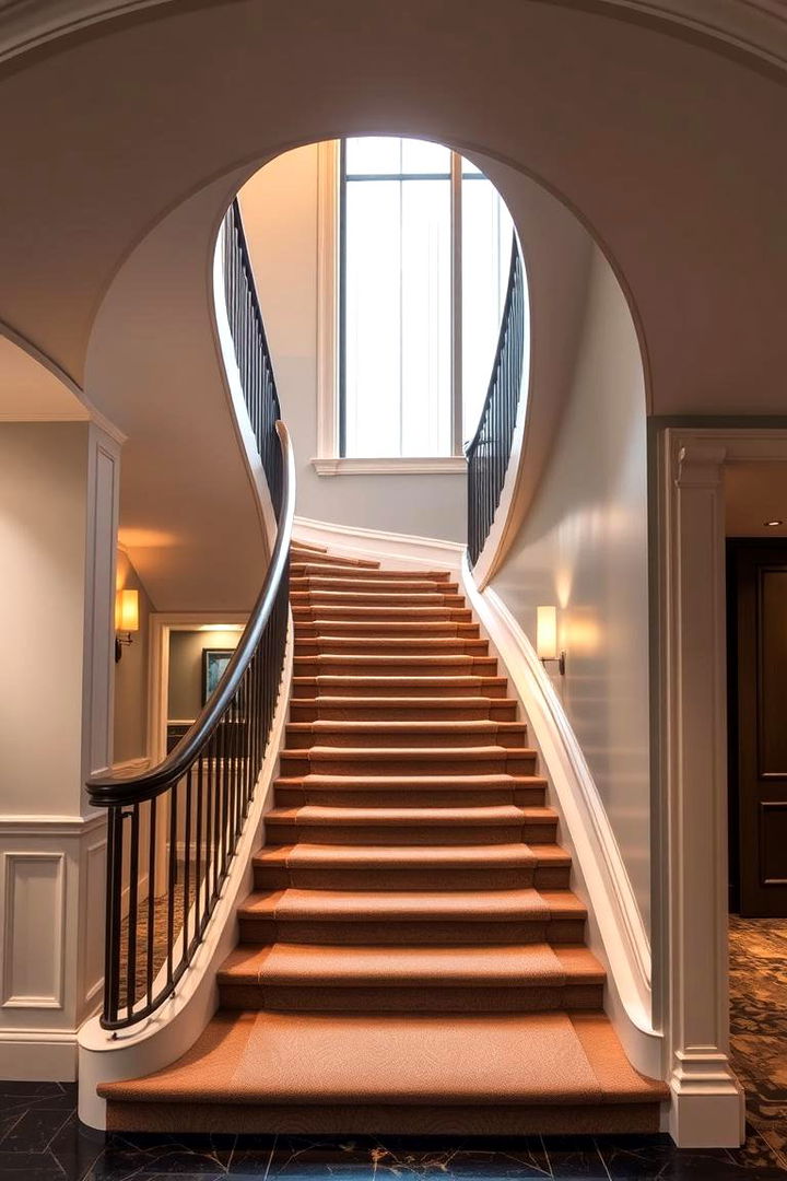 Boutique Hotel Style Curved Staircase - 22 Curved Staircase Ideas