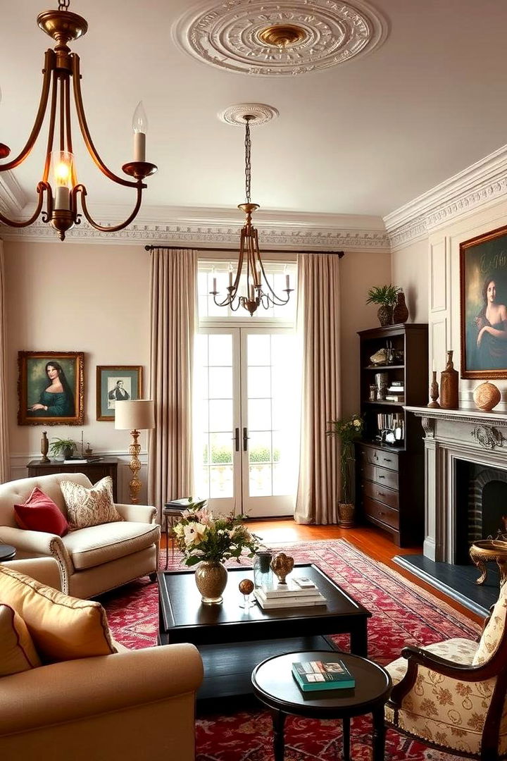 Brass and Bronze Accents - 22 Traditional Living Room Ideas