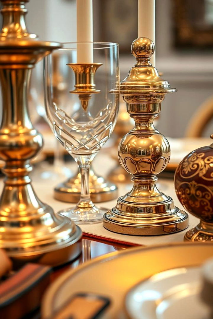 Brass and Chrome Decor Elements - 22 Art Deco Wedding Ideas