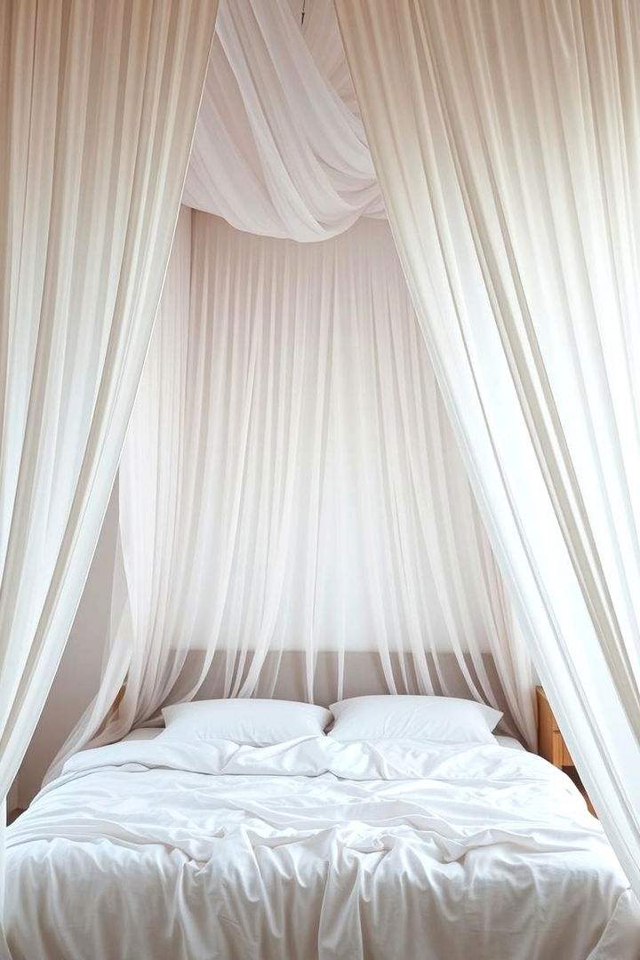 Breezy Canopy and Drapery - 22 Beach Themed Bedroom Ideas